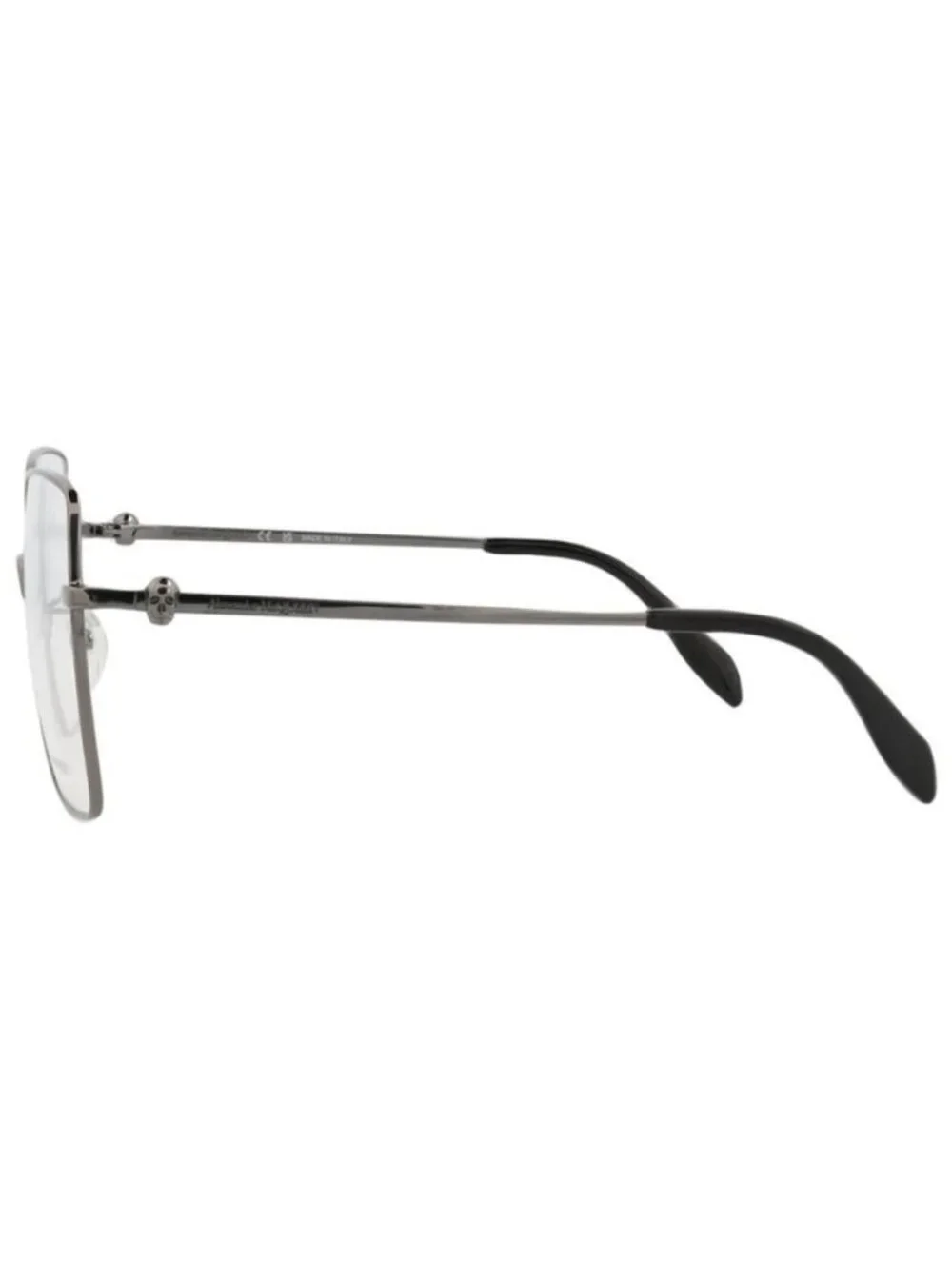 New Alexander McQueen Womens Square/Rectangle Ruthenium Ruthenium Transparent Fa